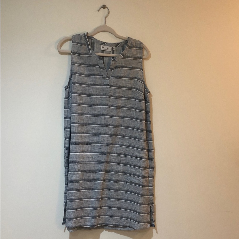 Habitat Black and White Striped Mini Dress